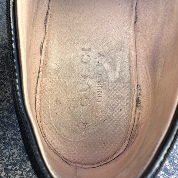 Gucci Men’s Falacer Hebron Web Patent Leather. U.S Size 8.5 Color Blk. - Picture 11 of 13